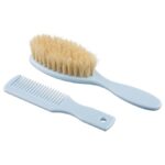 Hajkefe és fésű természetes szálakból Akuku kék