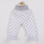Baba lábfejes nadrág New Baby Classic II szürke csillagokkal