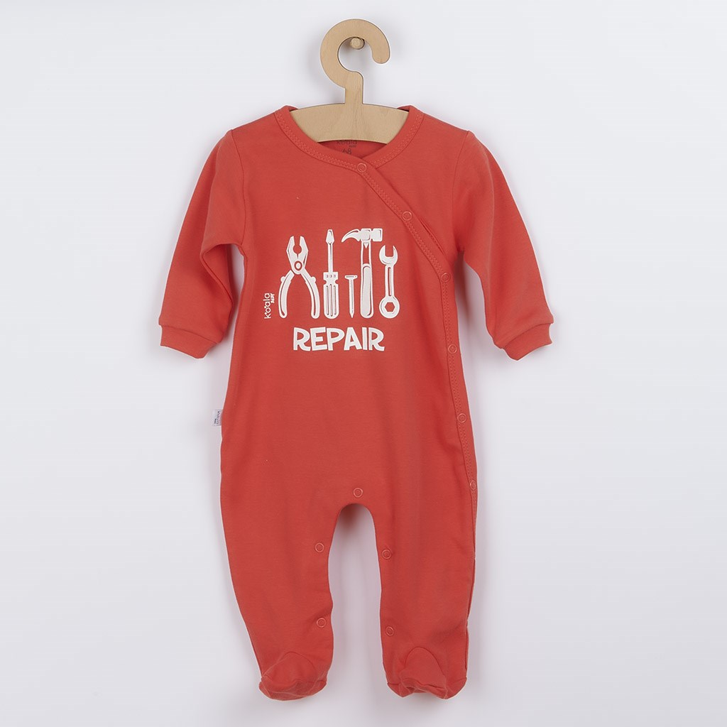 Baba kezeslábas Koala Repair dark peach