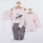 3-részes pamut együttes Koala Birdy rózsaszín