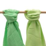 Pamut pelenkák New Baby 70x80 cm  2 db sötétzöld színű