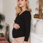 Kismama és szoptató blúz Milk Shirt milk & love fekete