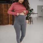 Magas derekú kismama leggings milk & love szürke melanzs