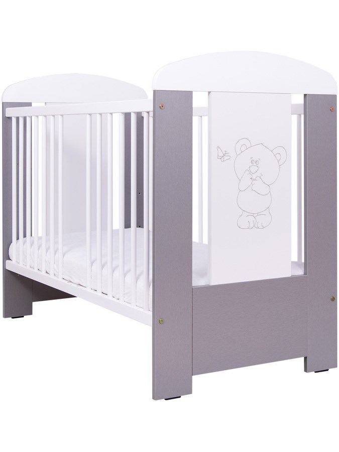 Gyermek kiságy Drewex Maci és pillangó szürke