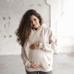 Anyasági oversize kismama és szoptató pulóver milk & love bézs