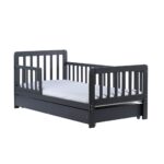 Gyerekágy leesésgátlóval és fiókkal Drewex Nidum 140x70 cm grafit