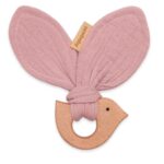 Baba rágóka madárral New Baby Bird pink