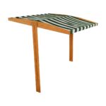 Tető a gyermek fa homokozóhoz Baby Mix 120x120 cm zöld-fehér