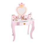 Gyermek fa fésülködőasztal Baby Mix Heart fehér