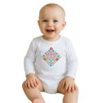 Baba body nyomtatással New Baby Népi minta kismadarak