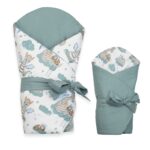 Kétoldalas gyerek pólya New Baby Sárkány 80x80 cm