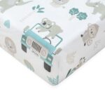 Pamut kiságyba való lepedő pamut New Baby Safari II 120x60 cm