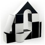 Habkockák – óriási építőkészlet 11 db black-white