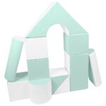 Habkockák – óriási építőkészlet 11 db white-mint