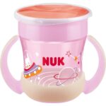 Bájos itató pohár  Mini Magic NUK Cup Night 160 ml pink