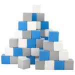 Habkockák - 45 darabos nagy habkocka Pyramida blue white grey