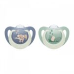 Baba cumi  NUK First Choice Night 6-18m 2 db Hippo/Koala