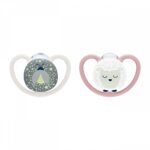Baba cumi  NUK Perfect Match Air Night FIREFLY/SHEEP 0-6m 2db