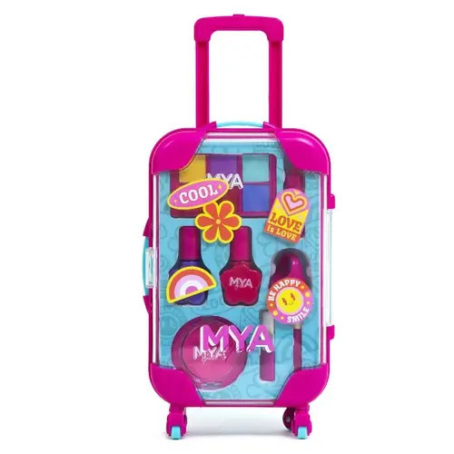 MYA Cosmetics gurulós mini bőröndben kezdő smink szett