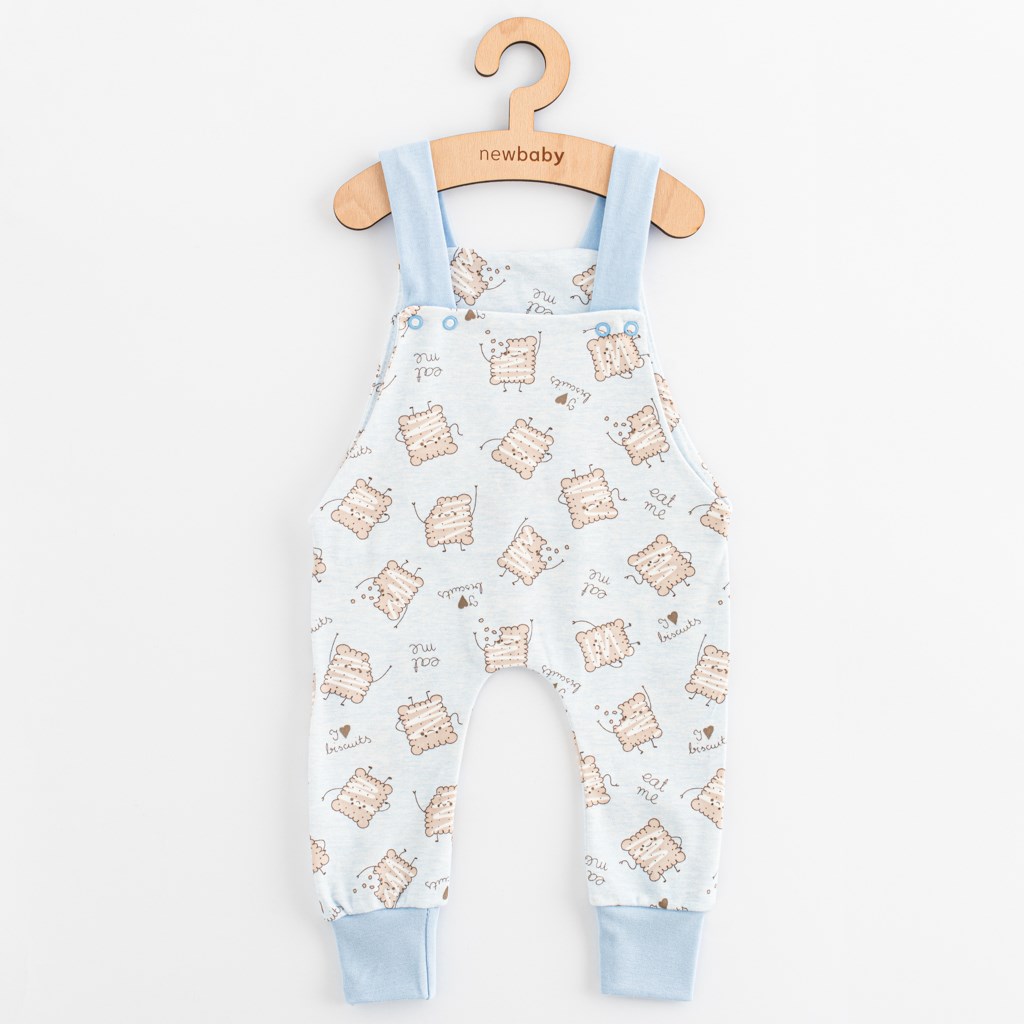 Baba pamut kantáros nadrág New Baby Biscuits kék