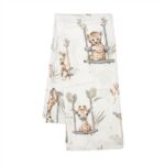 Flanel pelenka nyomtatott mintával New Baby ZOO beige
