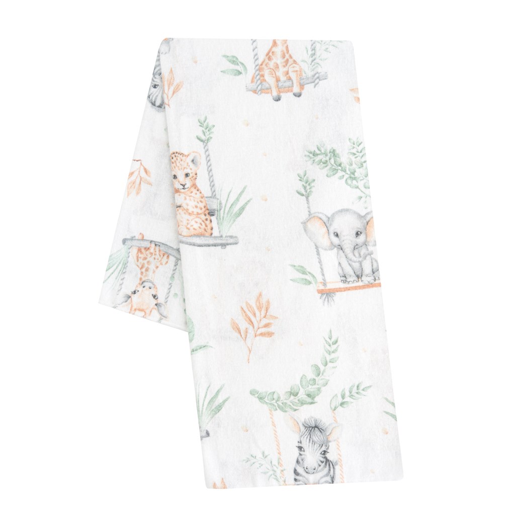 Flanel pelenka nyomtatott mintával New Baby ZOO
