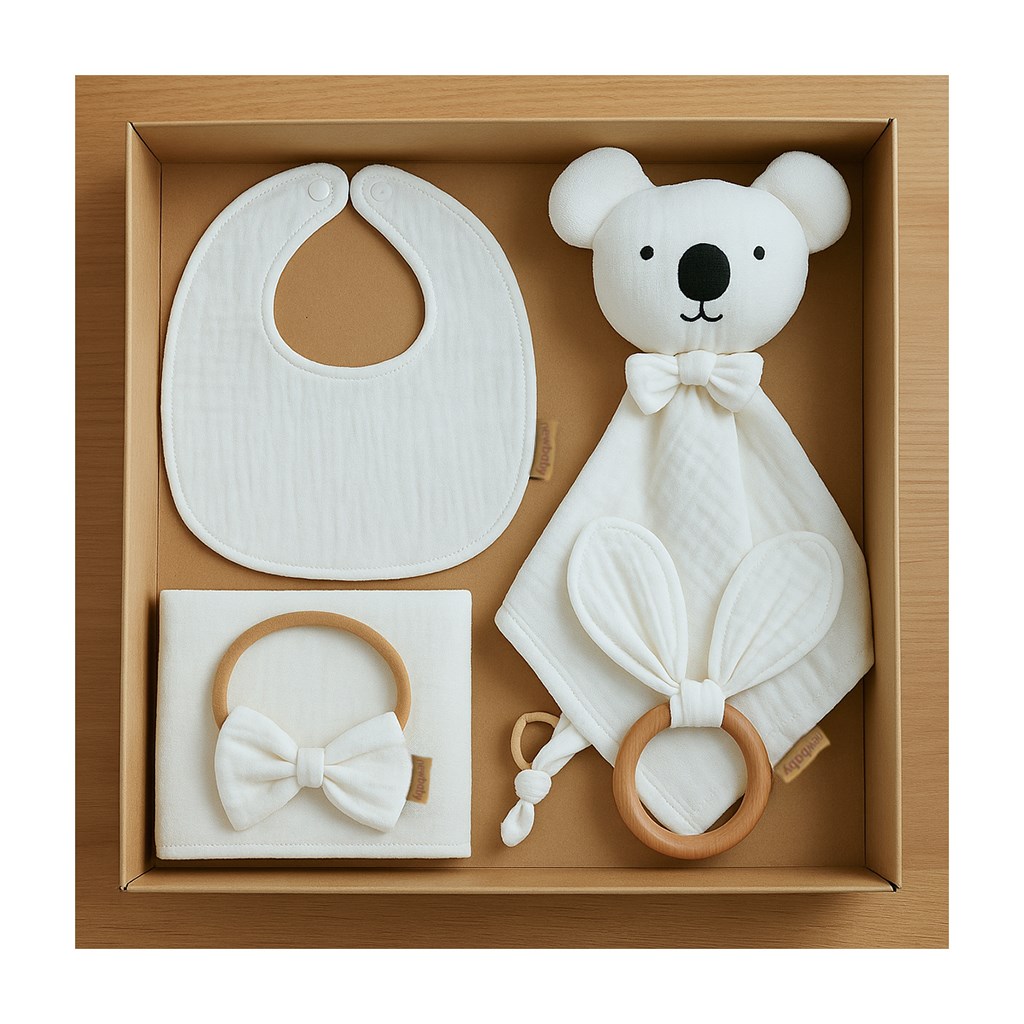 Muszlin ajándékszett babáknak New Baby babáknak