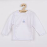 Csecsemő ingecske hímzett képpel New Baby kék