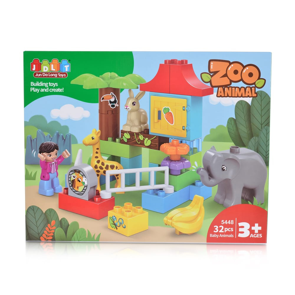 Építőjáték Zoo állatfigurákkal