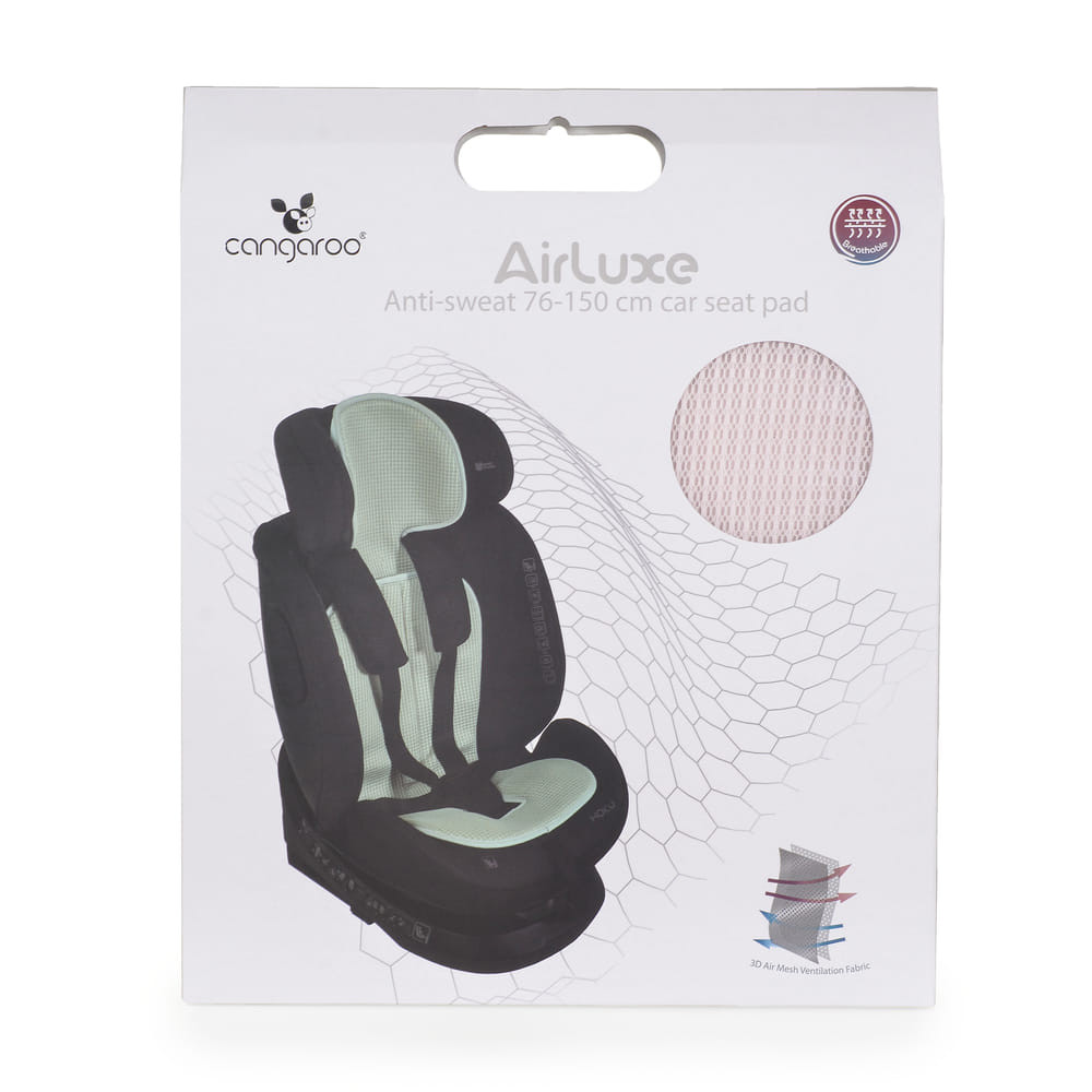 AIRLUXE autósülés párna izzadásgátlós 76-150cm ülésre PINK