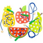 Montessori Baby Mix gyümölcs- és zöldségfűző fajáték