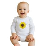 Baba body nyomtatással New Baby  Sunflower - rövid ujjú
