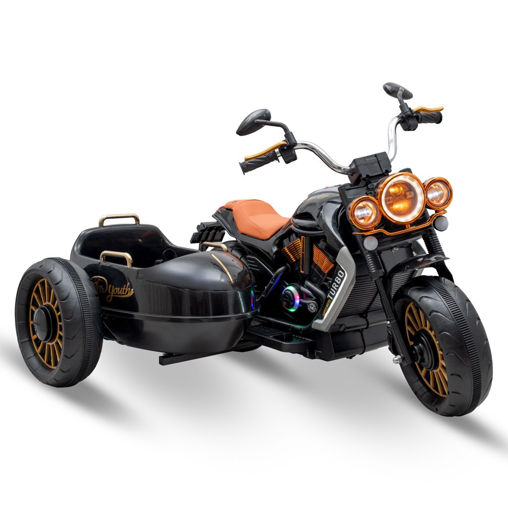 Gyermek elektromos motor SideCar Baby Mix fekete