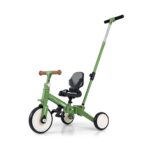 Gyerek háromkerekű bicikli 5az1-ben Milly Mally Optimus Max tolókarral green