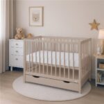 Gyerek kiságy fiókkal New Baby BASIC kasmír színű