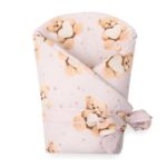 Gyerek pólya New Baby Love Teddy bear 80x80 cm pink