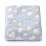 Baba takaró New Baby 80x90 heart blue