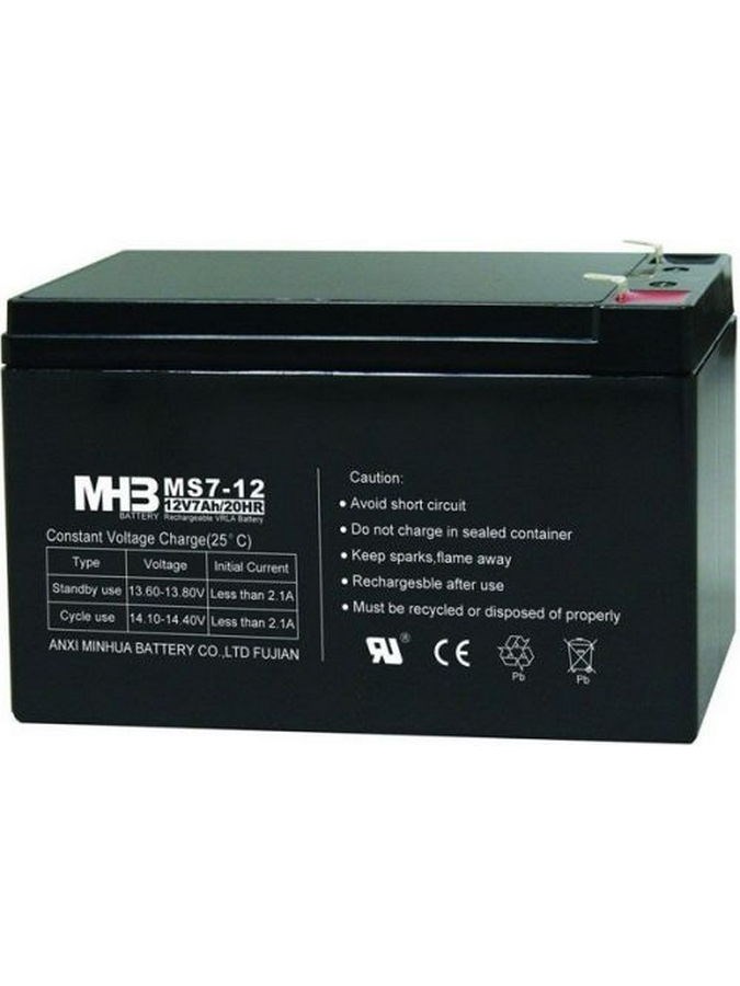 Pb akkumulátor MHB VRLA AGM 12V/7Ah (MS7-12)-faston 6