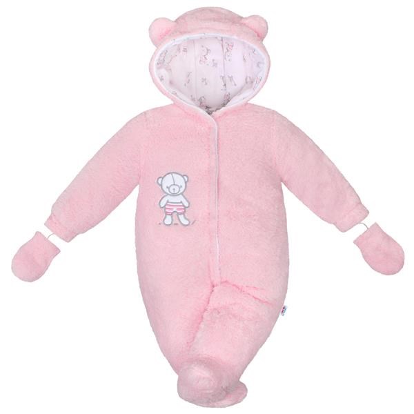Téli kezeslábas New Baby Nice Bear rószaszín