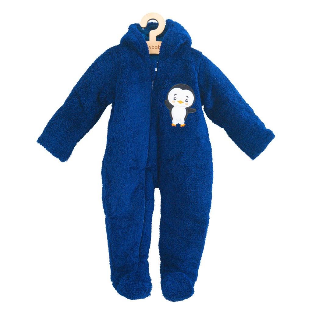 Téli baba kezeslábas New Baby Penguin sötét kék
