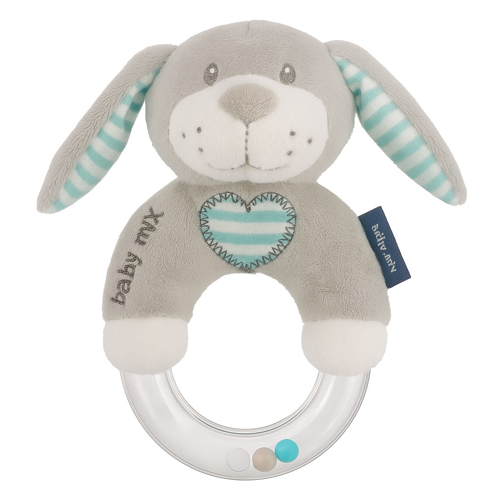 Csörgős plüss játék Baby Mix kutya menta