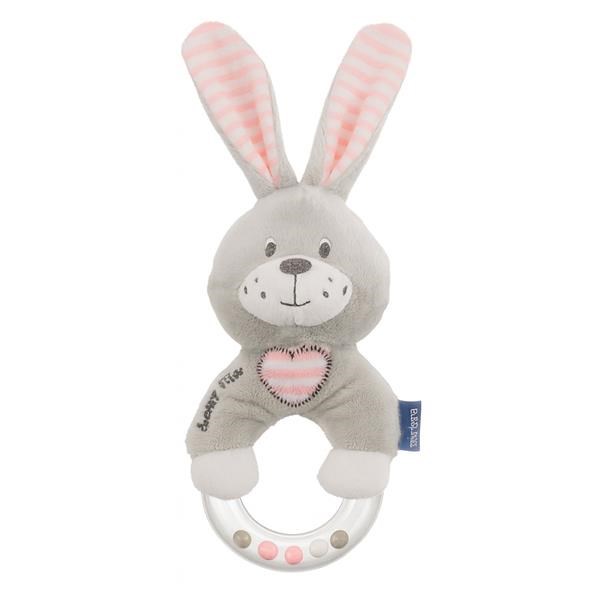Csörgős plüss játék Baby Mix nyúl rózsaszín