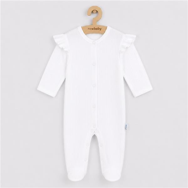 Baba pamut kezeslábas New Baby Practical fehér lány