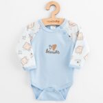 Csecsemő pamut hosszú ujjú body New Baby Biscuits kék
