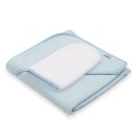 Gyermek frottír törölköző és kapucnival New Baby BASIC 80x80 kék