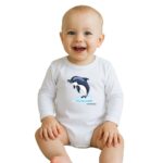 Baba body nyomtatással New Baby Dolphin- rövid ujjú
