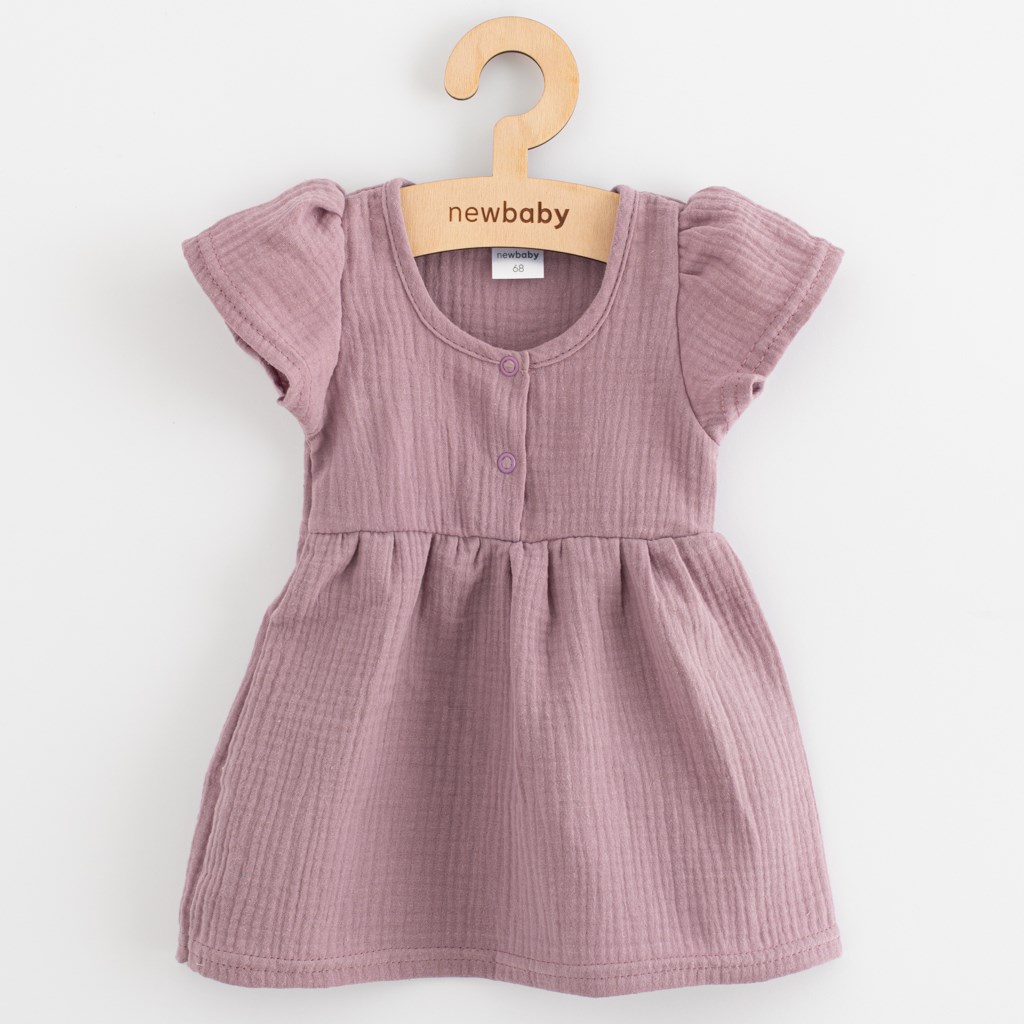 Baba muszlin ruha New Baby lavender