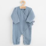 Baba muszlin kezeslábas New Baby blue