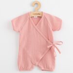 Baba nyári muszlin kezeslábas New Baby pink