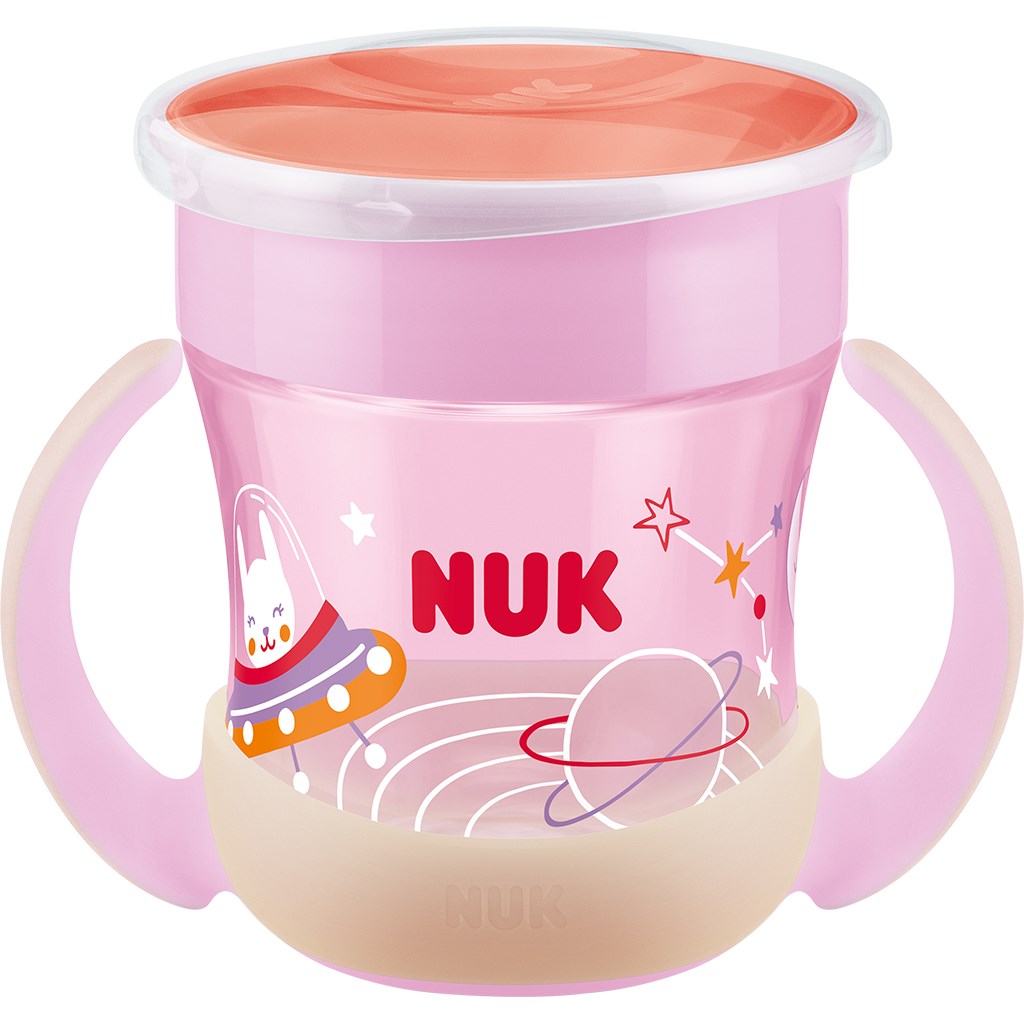 Bájos itató pohár Mini Magic NUK Cup Night 160 ml pink